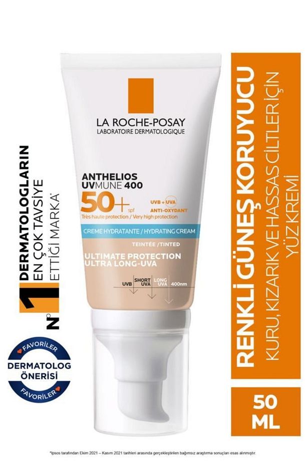 Anthelios Uvmune Spf+50 Hassas Ciltler Için Yüksek Korumalı Renkli Yüz Güneş Kremi - 1