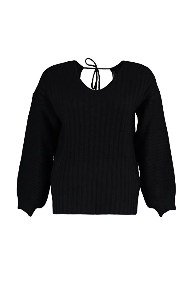 Blauer Strickpullover - 6