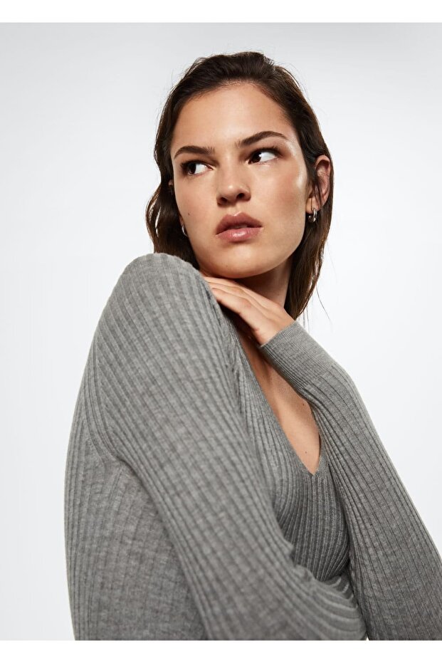 Fiyonklu Örgü Elbise - 5