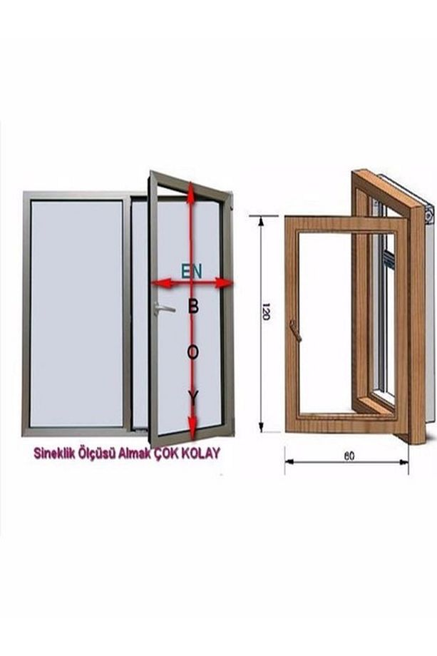Ertaş Yapı Pileli Pencere Ve Kapı Sinekliği Tüm Renkler (EN:55-70 BOY:110-130) - 2