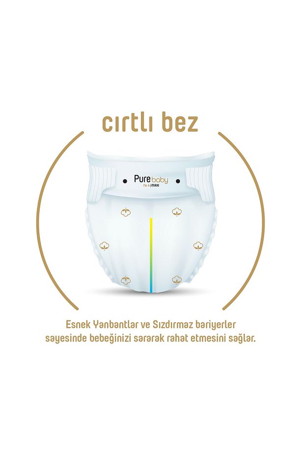 Organik Pamuklu Cırtlı Bez Tekli Paket 6 Numara Xlarge 32 Adet - 3
