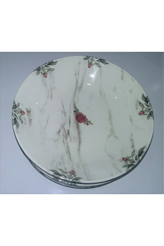 Porcelain Dinner Plate with Rose Design (1 Piece)