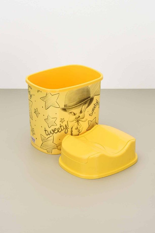 Lisanslı Yutan Kapaklı Çocuk Çöp Kovası 5,5 Lt - Tweety - 4