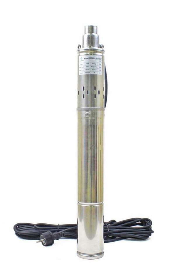 3'' 75 Mm Dış Çap 0.5 Hp Derin Kuyu Dalgıç Pompa 10 Metre Kablolu - 1