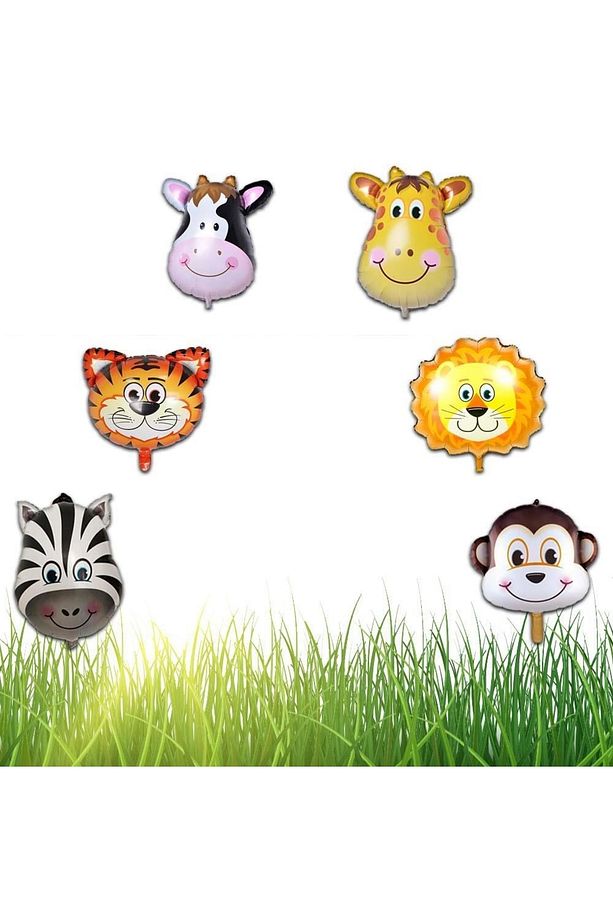 Safari Konsepti 2 Yaş Doğum Günü Parti Kutlama Seti; Rakam Ve Yıldız Folyo, Banner Ve Balon Zinciri - 6