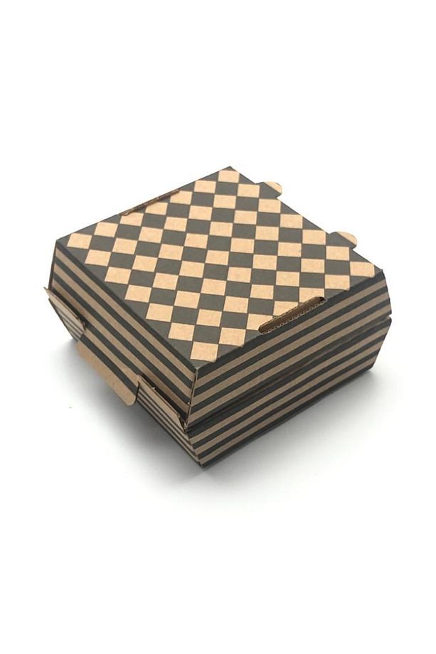 Hamburger Kutusu Kraft 12x12x7 Cips Kutusu Çok Amaçlı Kutu Karton Kutu Pasta Kutusu (10 ADET) - 2