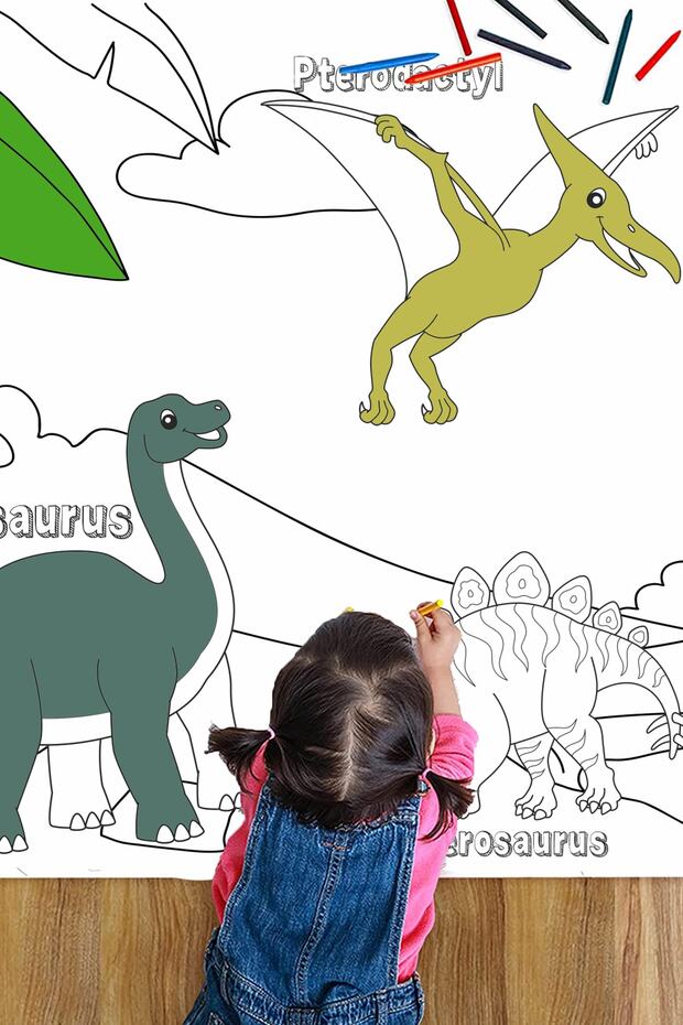 Giant Dinosaur Themed Coloring Paper