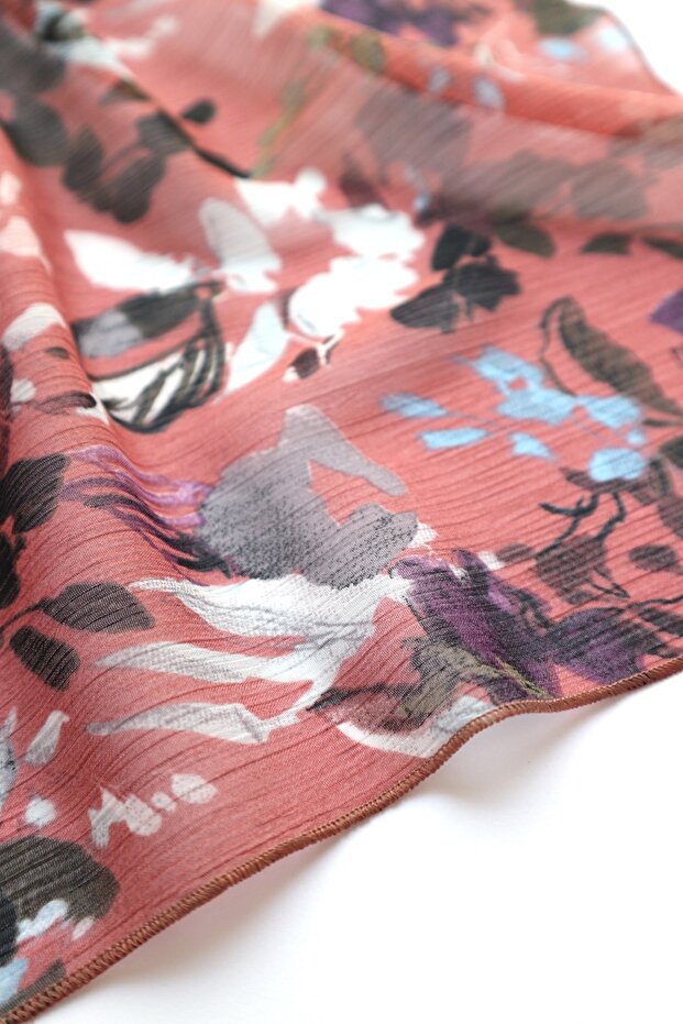 Rose Brush Şifon Fular - 5