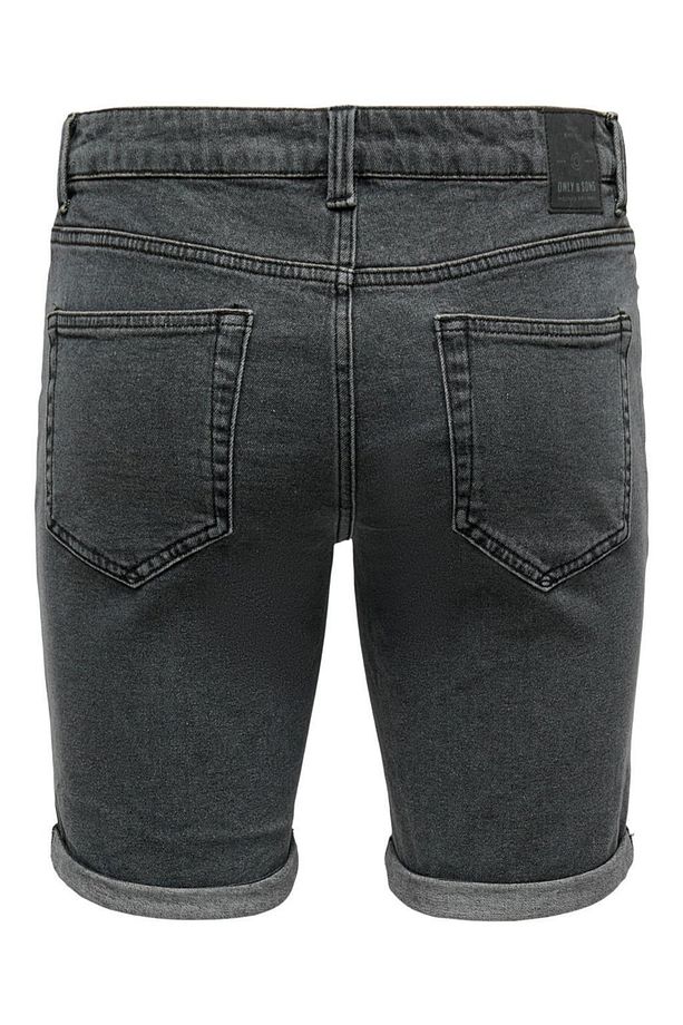 Erkek Regular Fit Siyah Kot Şort 22022331 - 2