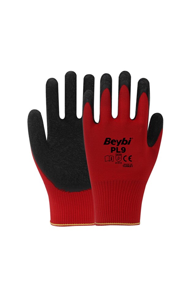 Pl9 Polyester Örme Lateks Iş Eldiveni 10 Beden 1 Çift - 1