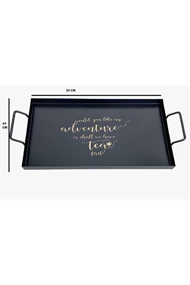 Metal Rectangular Printed Tray. 35 cm - 1
