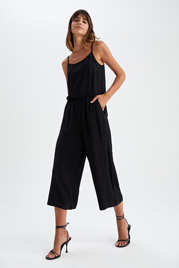 Basic-Midi-Jumpsuit mit Trägern - 3