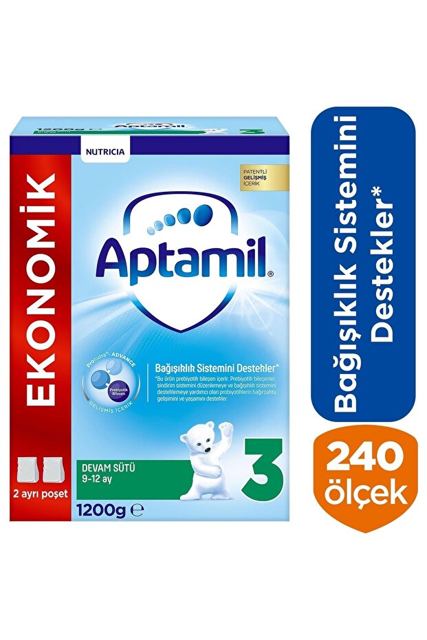 3 Bebek Devam Sütü 9-12 Ay 1200gr - 2