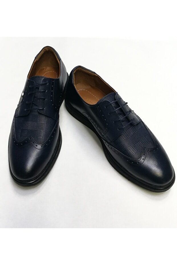 Bm 100% Leather Laced Stylish Daily Classic Shoes