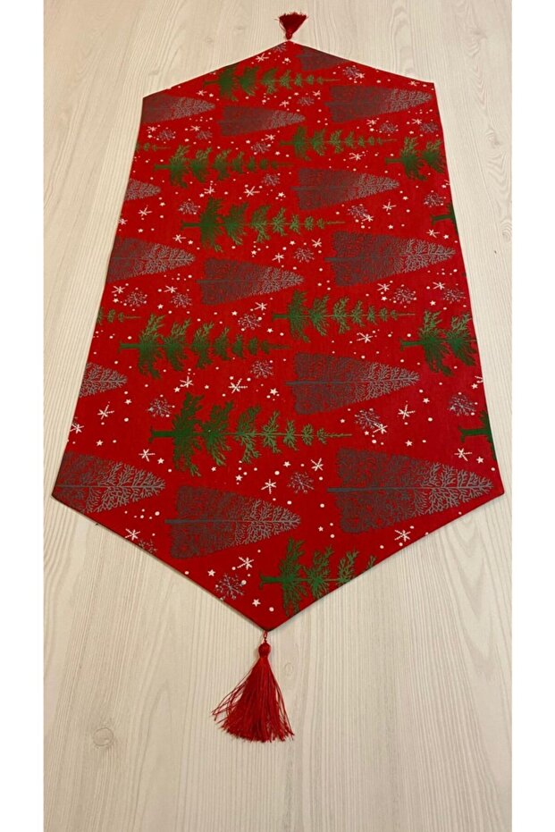 New Year's Special Patterned Red Green Runner - 2