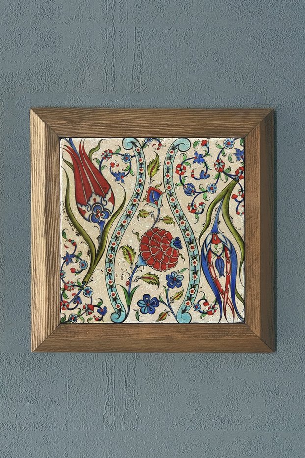 Solid Framed Tile Pattern Tile Natural Stone Painting Panel 28X28 cm