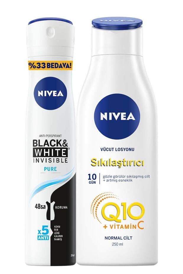 B&w Pure Kadın Deo Sprey 200 ml + Q10 Sıkılaştırıcı Vücut Losyonu 250 ml - 1
