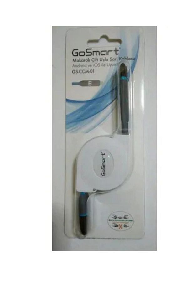 Go Mobile Makaralı Usb Kablo - Micro Ve Iphone Çift Uçlu - 2