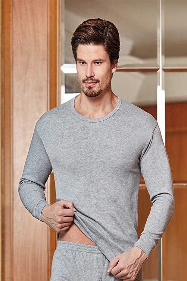 Erkek Interlok Üst Gri - 1