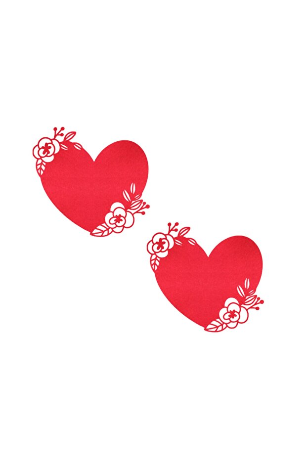 Valentine's Day Ornaments Felt Coasters (2 Pieces) Red