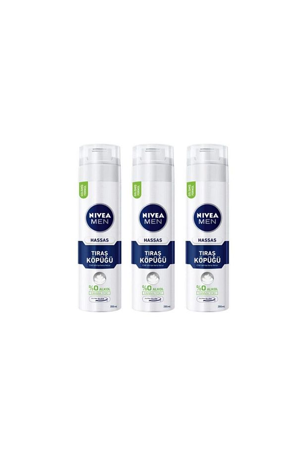 Nıvea Tıraş Köpüğü Hassas 200 ml / 3 Adet - 1
