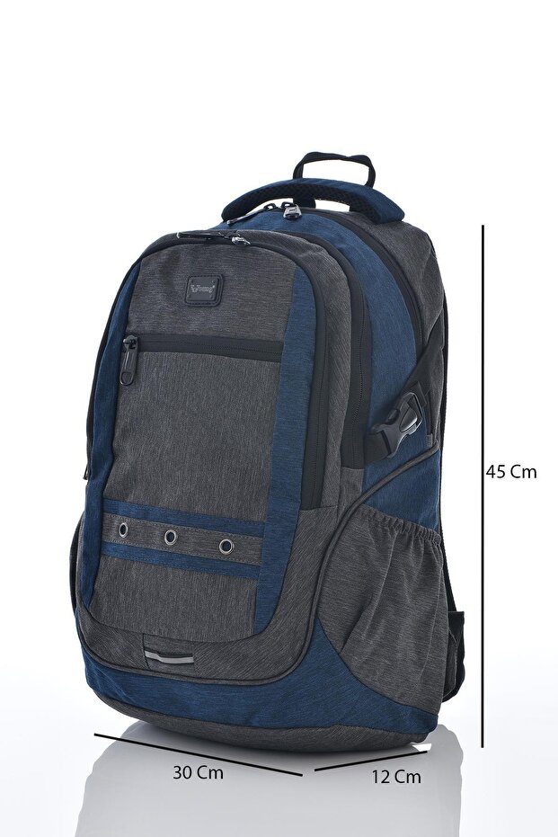 حقيبة ظهر ççs 51170 باللون الأزرق الداكن والرمادي - 2