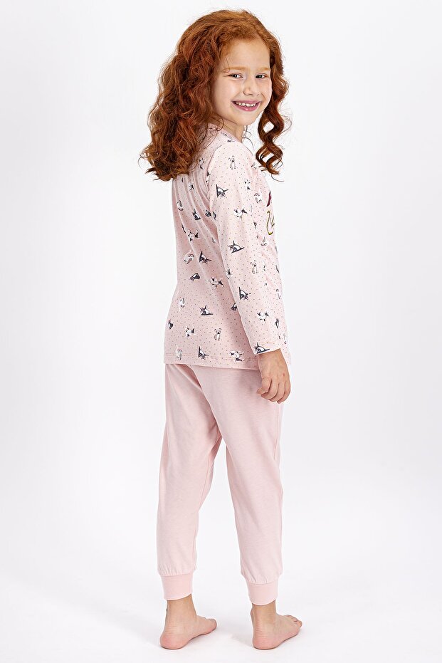 Rolypoly Fast And Cute Somon Kız Çocuk Pijama Takımı - 4