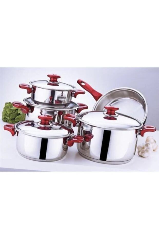 Olimpos 9 Prç Çelik Tencere Seti - 1