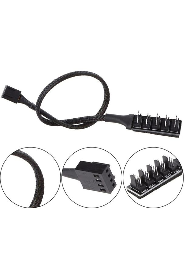 4353 Fan Çoklayıcı 4 Port Y Pwm Splitter 4 Pin - 1