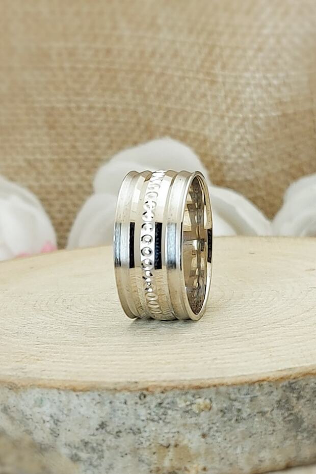 Gümüş Alyans Çiftçizgi Sade - 1