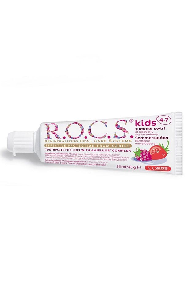 Kids Çocuklar İçin 4-7 Yaş Ahududu Çilek Aromalı Diş Macunu 35ml - 3