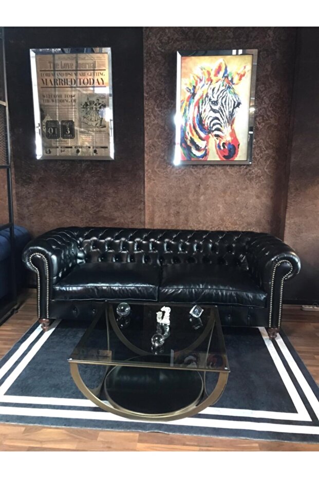 Hakiki Deri Lanchester Chesterfield - 7