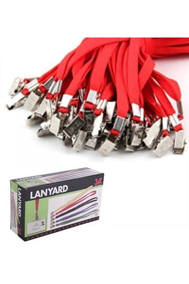 Name Badge Rope Red 150 Pieces (1 Pack 150 Pieces)
