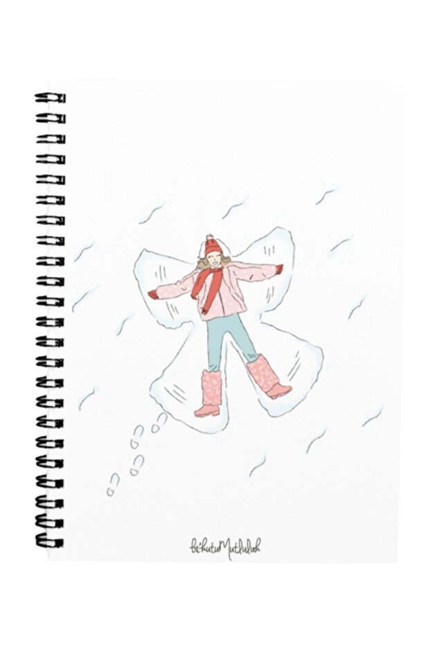 Gift - N066 A5 Design Spiral Notebook - Let's Roll in the Snow