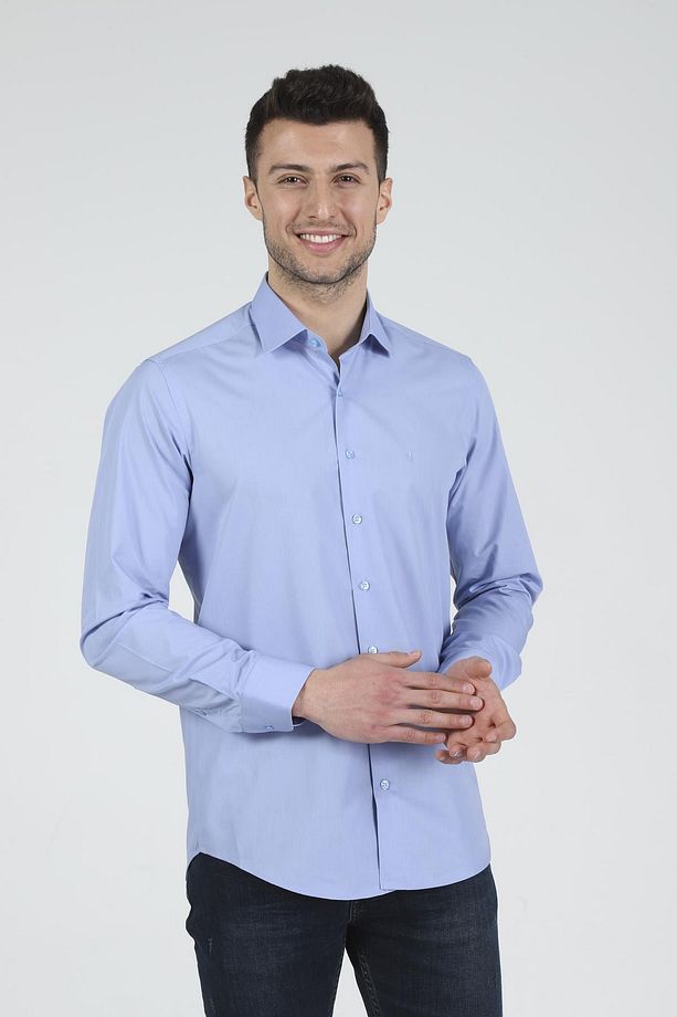 Slim Fit Uzun Kollu Erkek Gömlek 360-db02 - 1