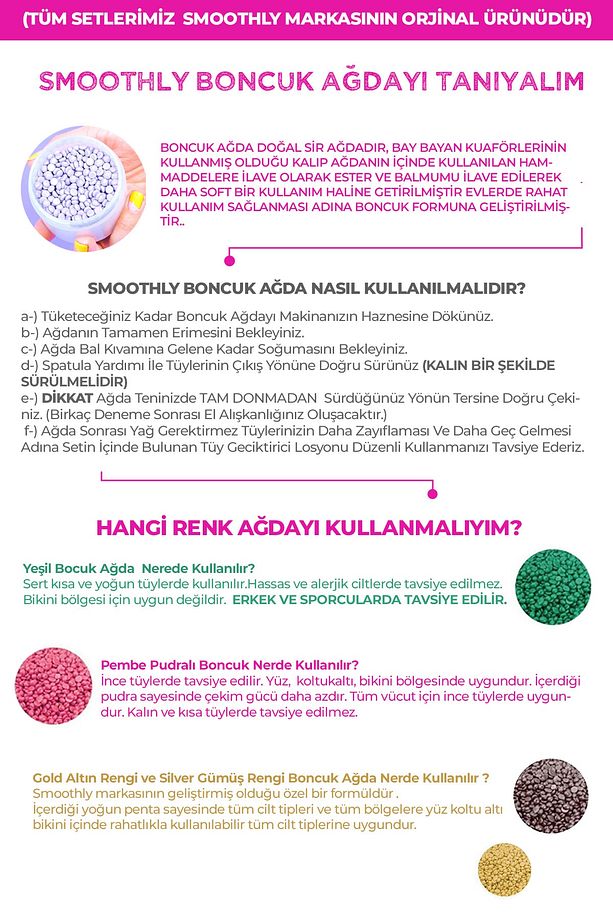 Azulen Soyulabilir Granül Boncuk Ağda 2 X 250 G. 1 Adet Tüy Geciktici Losyon 4 Spatula - 3