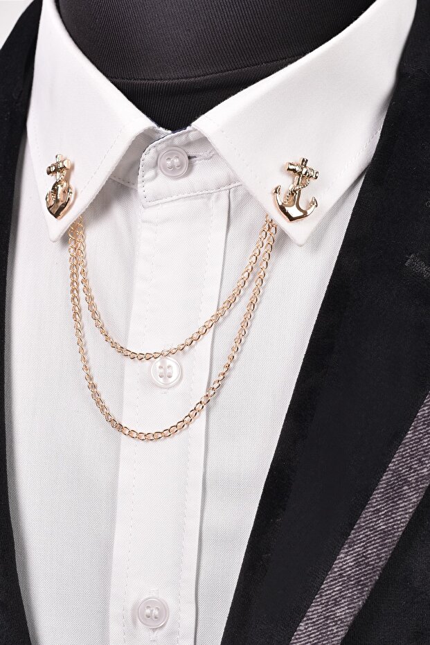 Çapa Gömlek Yaka İğnesi - 1