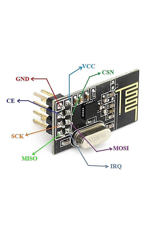 Nrf24l01 2.4ghz Transceiver Modül Alıcı Verici Kablosuz Haberleşme Rf Wireless Arduino 100metre - 5