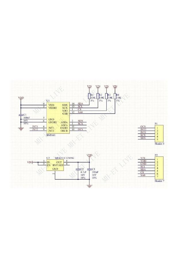 Bmı160 Gyro Sensör Modülü Jiroskop Ivme Ölçer Hareket Adım Sayar - 8