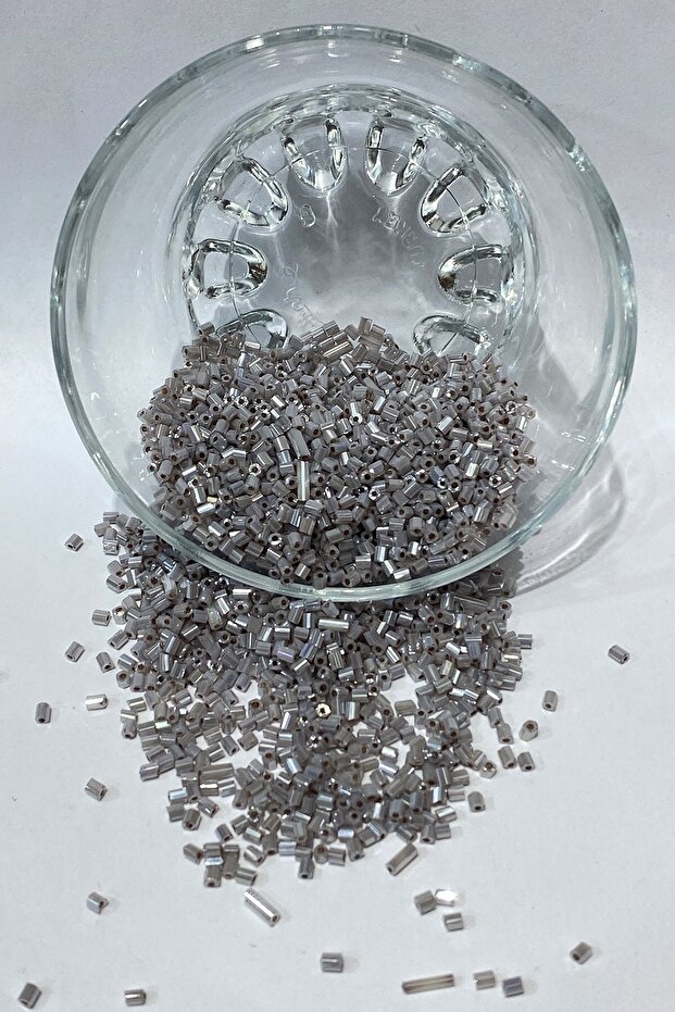 Assorted Beads Gray Cut Beads 1 Pack 50 Grams – Beads