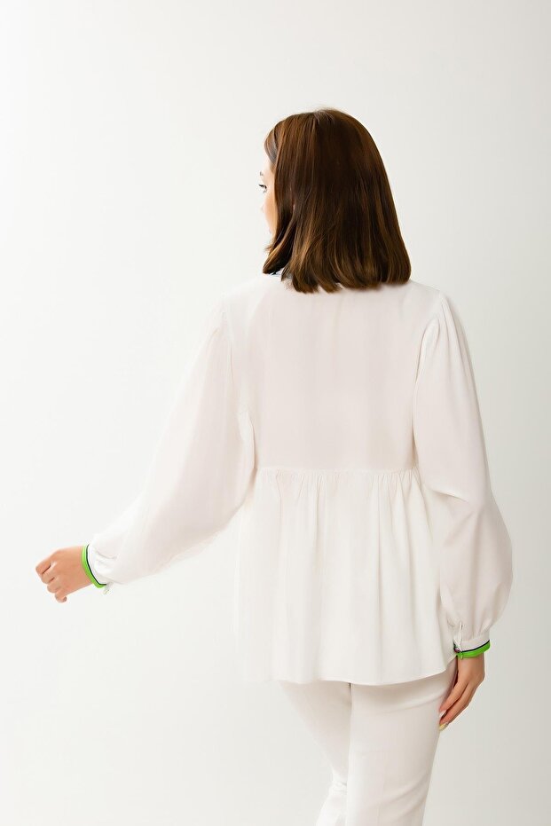 Robası Desenli Bluz - 5