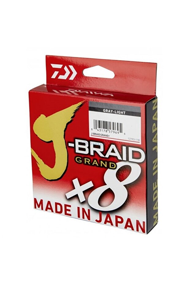 J-Braid Grand X8 - Grey String Fishing Line 135 Mt 0.13 mm