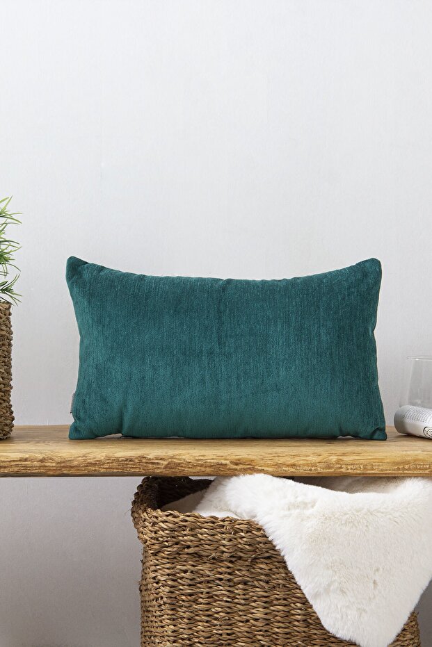 Soften Dark Green Decorative Throw Pillow 50x30 Cm