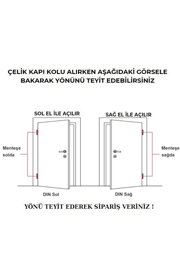 Hanedan Mat Siyah Albirifin Rozetli Çelik Kapı Kolu Sol Basar Tek Yön 1 Adet - 2