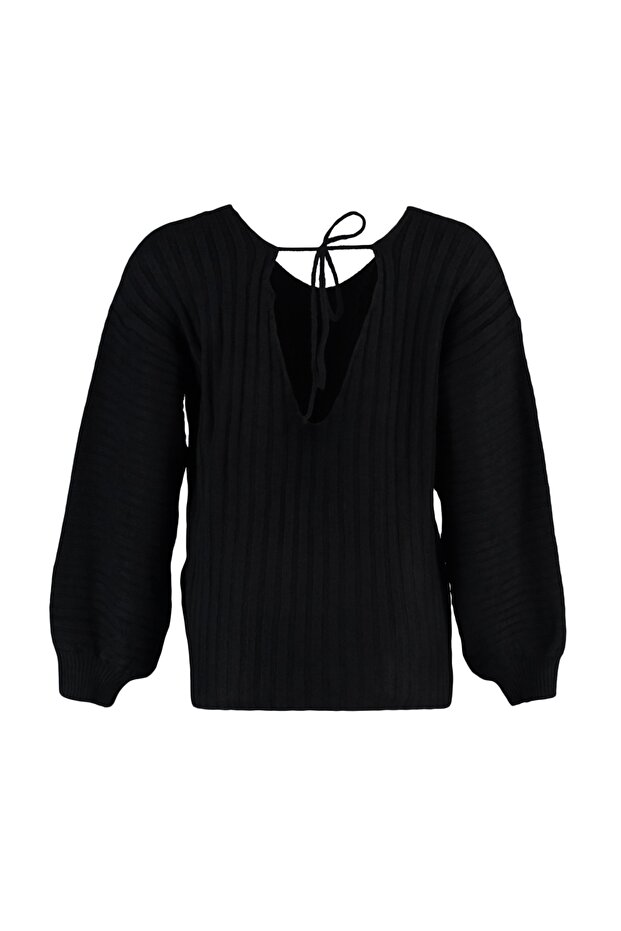 Blauer Strickpullover - 7