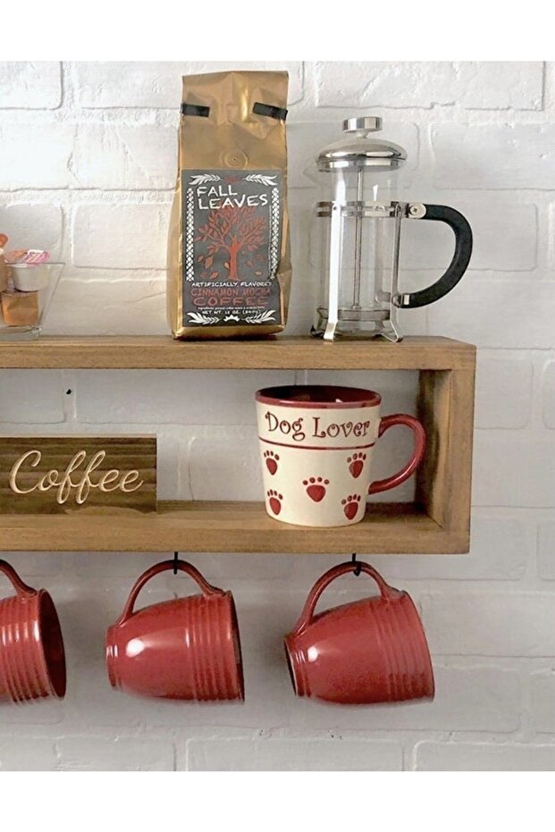 Ahşap Duvar Rafı - 2