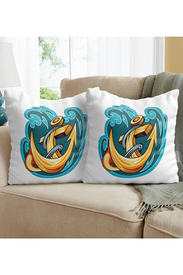 Gift Anchor Designed Double Pillow-1
