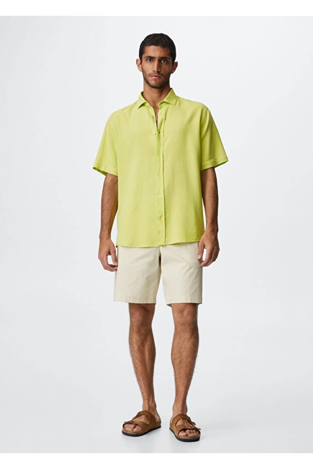 Pilili Pamuklu Bermuda Şort - 2