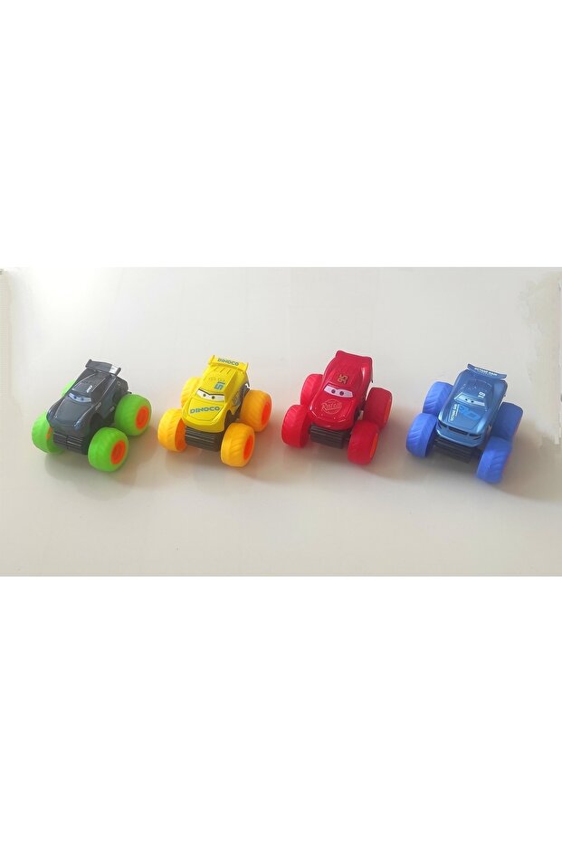 4 Pieces Friction Lightning Mcqueen Toy Off-Road Vehicle 4X4
