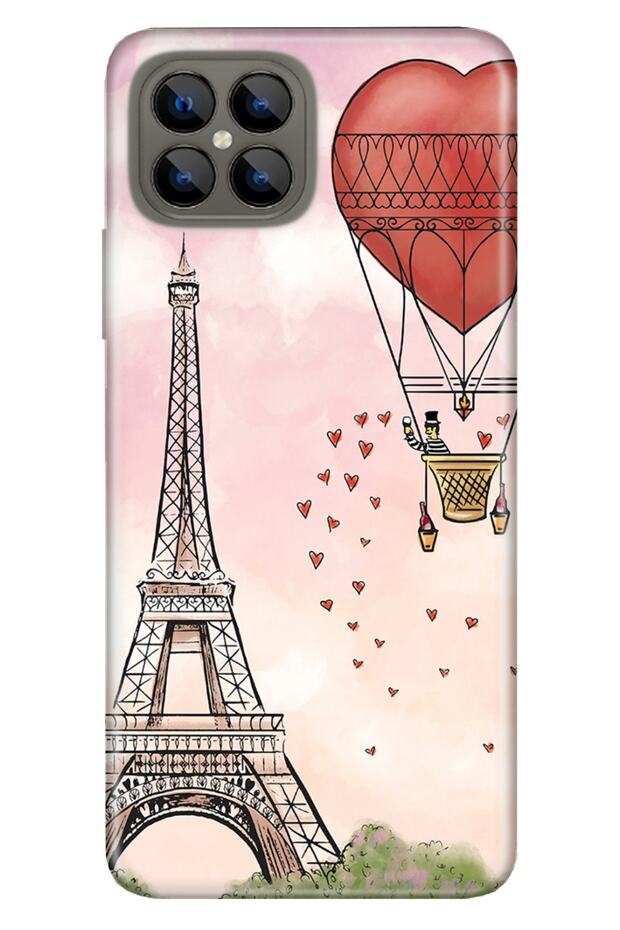 X600 Case Silicone Tioserisi Patterned Illustrated - Eiffel - 1